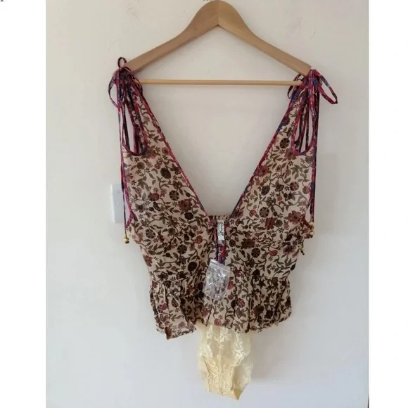 NWTS/HTF FREE PEOPLE SERENE BODYSUIT (L) - Picture 4 of 11